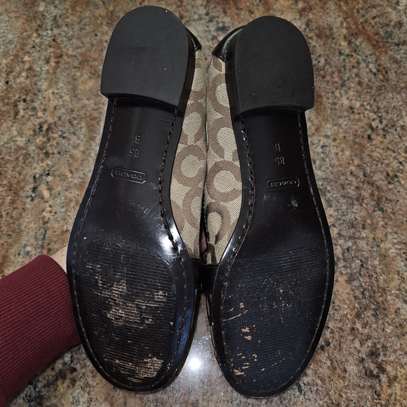 Coach Women's Brown monogram C logo Skip On Loafers Size 8.5 - Picture 6 of 12